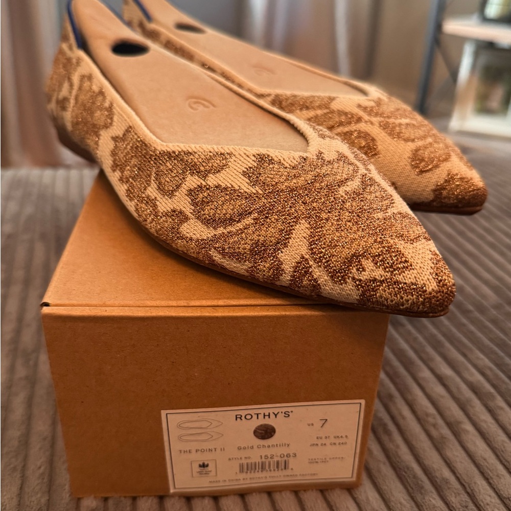 Rothy's Gold Chantilly The Point